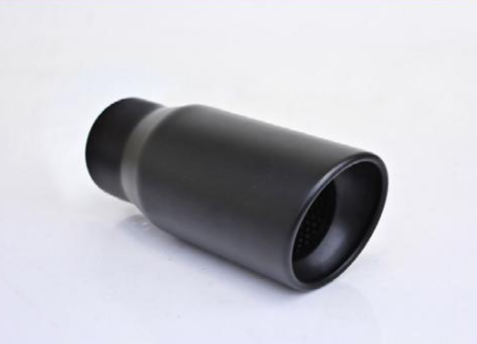 Black Powder Coated 4"x 9" Resonated Slanted Tip