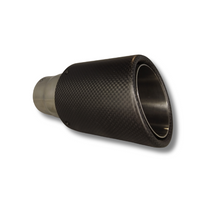 Load image into Gallery viewer, 3.5&quot; Double Layered Rolled Angle Carbon Fiber Tip