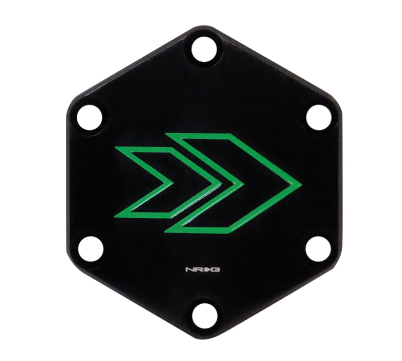 NRG Arrow Engraved Horn Delete Button- Green