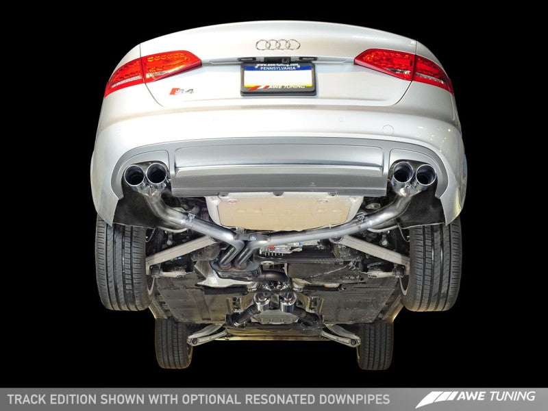 AWE Tuning Audi B8 / B8.5 S4 3.0T Track Edition Exhaust - Diamond Black Tips (90mm)