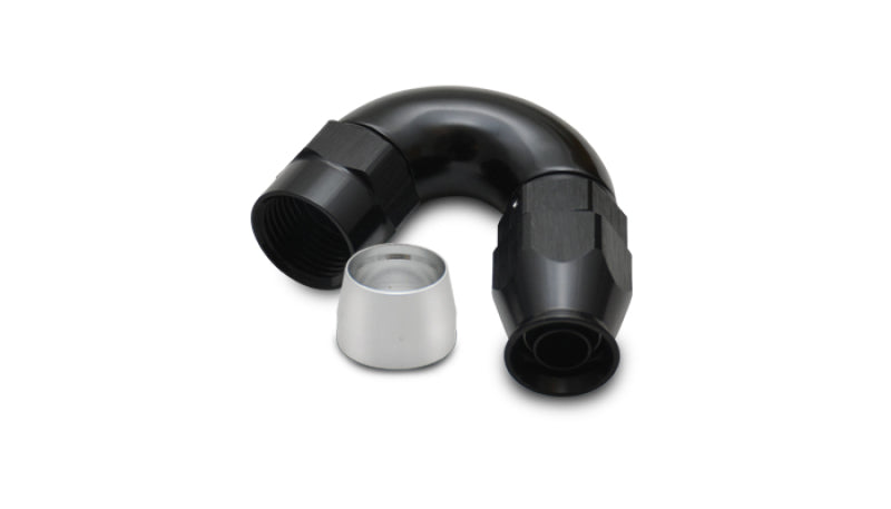 Vibrant 150 Degree High Flow Hose End Fitting for PTFE Lined Hose -12AN