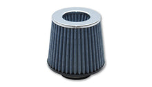 Load image into Gallery viewer, Vibrant Open Funnel Perf Air Filter (5in Cone O.D. x 5in Tall x 3in inlet I.D.) - Chrome Filter Cap
