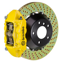 Load image into Gallery viewer, Brembo 15-19 Corvette Z06 Excl CC Brakes Rr GT BBK 4Pis Cast 380x28 2pc Rotor Drilled-Yellow