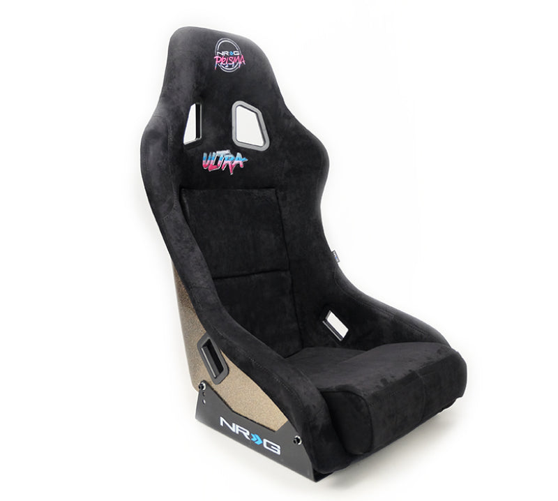 NRG FRP Bucket Seat ULTRA Edition - Medium (Black Alcantara/Gold Glitter Back)