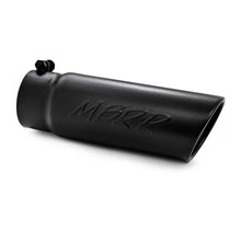 Load image into Gallery viewer, MBRP Universal Tip 4 O.D. Angled Rolled End 3.5 inlet 10 length- Black Finish