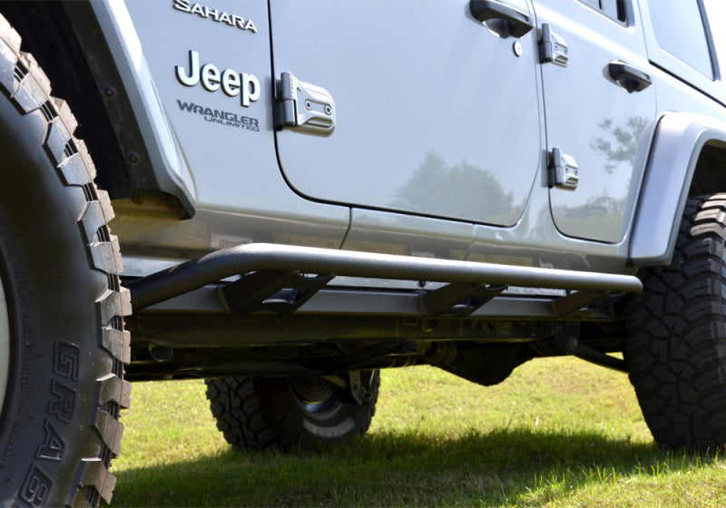 N-Fab Trail Slider Steps 2020 Jeep Wrangler Gladiator JT 4 Door All Beds - SRW - Textured Black