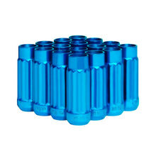 Load image into Gallery viewer, BLOX Racing Tuner 12P17 Steel Lug Nuts - Blue 12x1.5 Set of 16 12-Sided 17mm