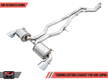 Load image into Gallery viewer, AWE 2020 Toyota Supra A90 Non-Resonated Touring Edition Exhaust - 5in Chrome Silver Tips