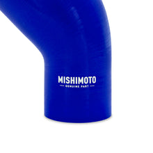 Load image into Gallery viewer, Mishimoto Silicone Reducer Coupler 45 Degree 3in to 4in - Blue