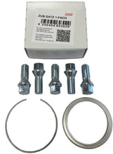 Load image into Gallery viewer, BBS PFS KIT - BMW E65 / E53 - Includes 82mm OD - 72.5mm ID Ring / 82mm Clip / Lug Bolts