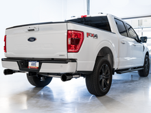 Load image into Gallery viewer, AWE 0FG 21+ Ford F150 Dual Split Rear Cat-Back Exhaust- 5in Diamond Black Tips