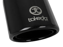 Load image into Gallery viewer, aFe Takeda 304 Stainless Steel Clamp-On Exhaust Tip 2.5in.Inlet / 4in Outlet - Black