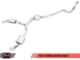 AWE Tuning Audi B9 A5 Touring Edition Exhaust Dual Outlet - Diamond Black Tips (Includes DP)