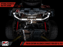 Load image into Gallery viewer, AWE Tuning 2018+ Jeep Wrangler JL/JLU Tread Edition Axle-Back Dual Exhaust - Chrome Silver Tips