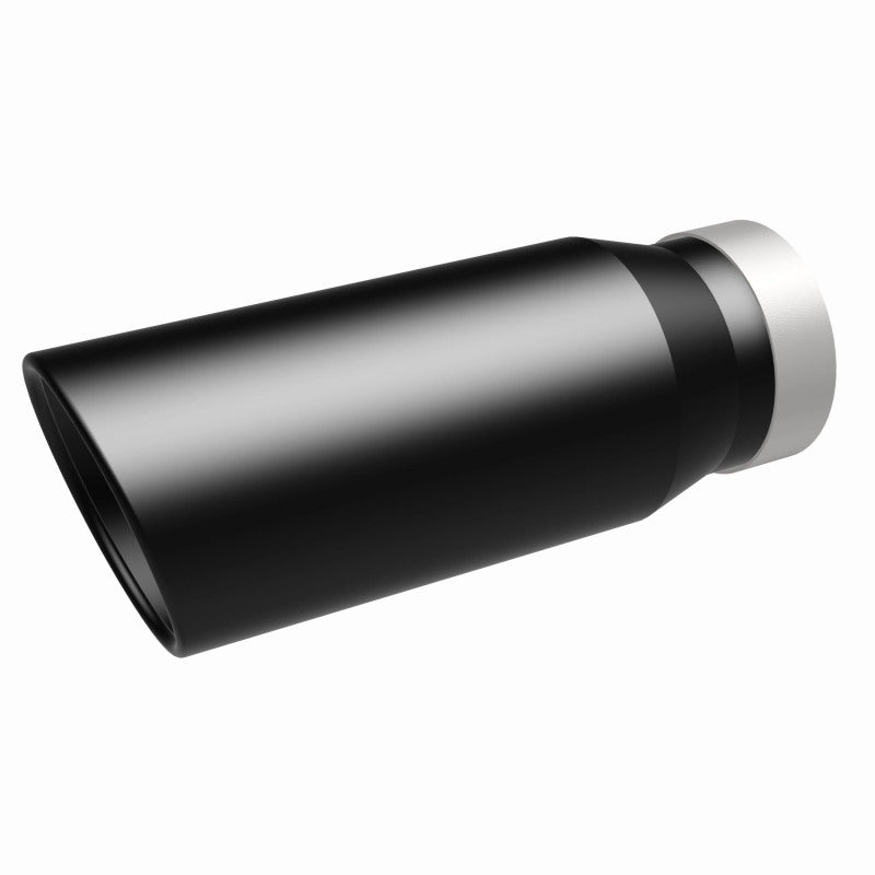 MagnaFlow Tip Stainless Black Coated Single Wall Round Single Outlet 5in Dia 4in Inlet 13in L