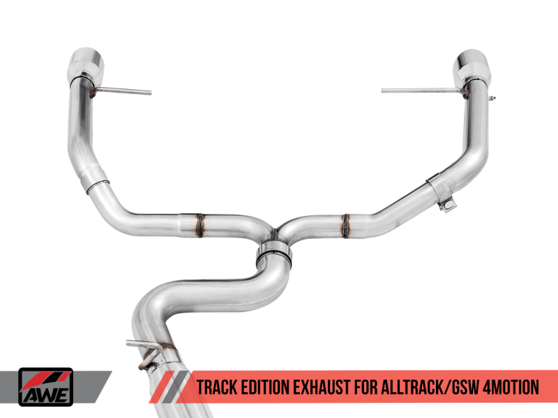 AWE Tuning VW MK7 Golf Alltrack/Sportwagen 4Motion Track Edition Exhaust - Polished Silver Tips