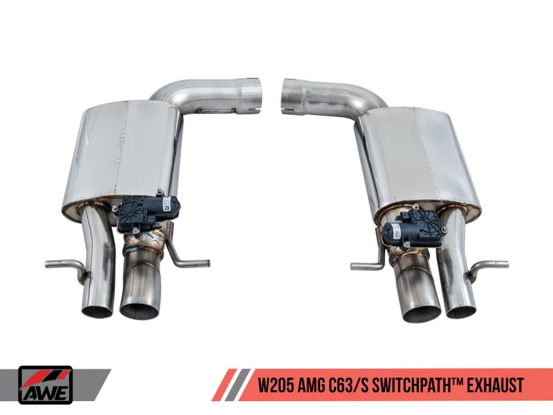 AWE Tuning Mercedes-Benz W205 AMG C63/S Coupe SwitchPath Exhaust System - for Non-DPE Cars