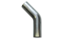 Load image into Gallery viewer, Vibrant 2in O.D. T304 SS 45 deg Mandrel Bend 6in x 6in leg lengths (2in Centerline Radius)