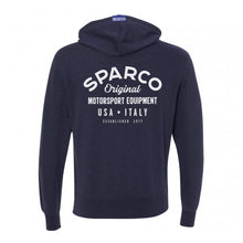 Load image into Gallery viewer, Sparco Sweatshirt ZIP Garage NVY - Small