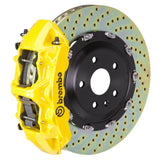 Brembo 19-22 A-Class (Excl AMG) Fr GT BBK 6Pis Cast 380x34 2pc Rotor Drilled-Yellow