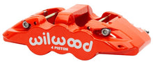 Load image into Gallery viewer, Wilwood Caliper - Aero4-DS Forged Four-Piston Caliper Black 1.38in Piston 1.10in Rotor - Red