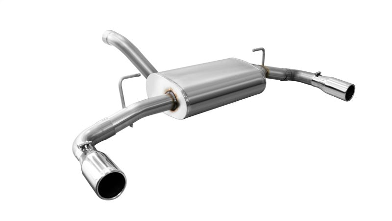 Corsa 2018-2024 Jeep Wrangler JL 2.5in Dual Rear Exit Polished Tips Touring Axle-Back Exhaust