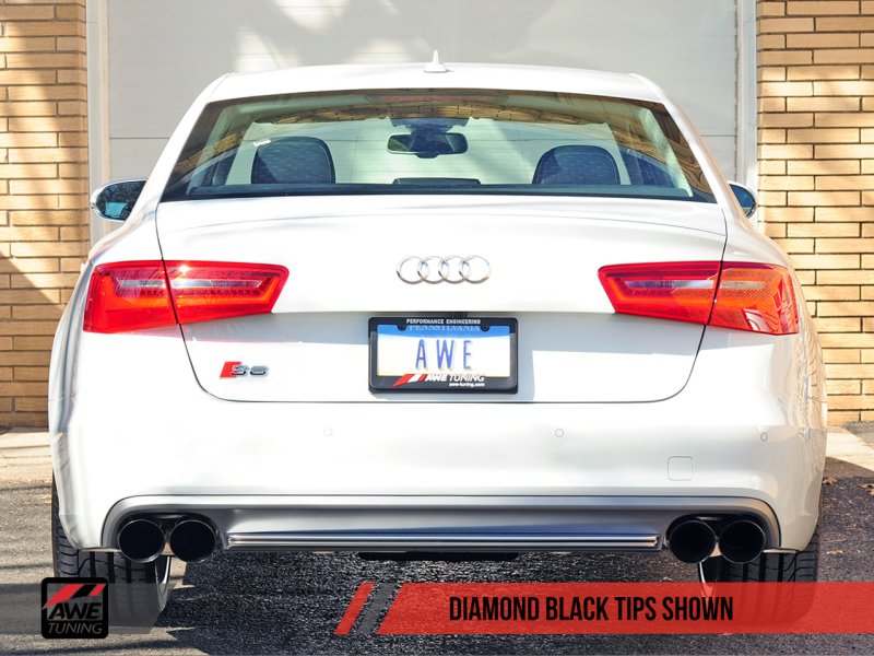 AWE Tuning Audi C7 / C7.5 S6 4.0T Track Edition Exhaust - Diamond Black Tips