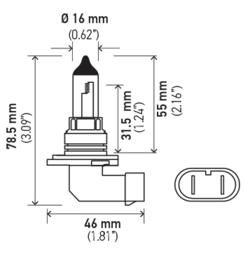 Hella 9006 12V 55W Xen White Bulb (Pair)