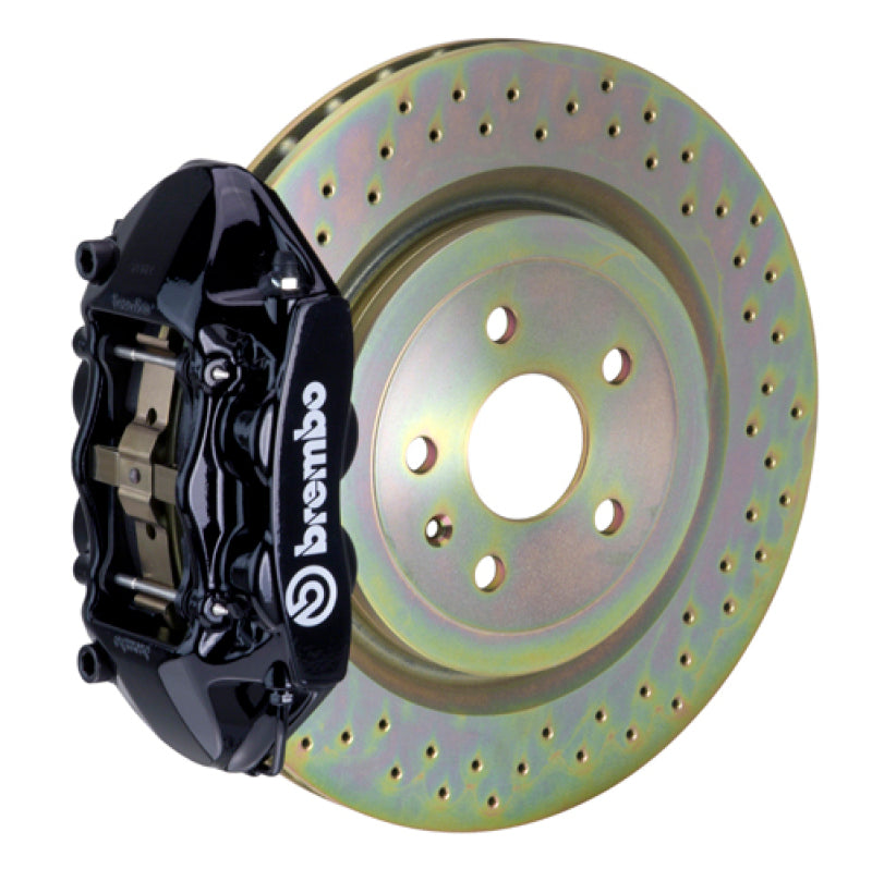 Brembo 66-89 911S/SC/Carrera Front GT BBK 4 Piston Cast 323x28 1pc Rotor Drilled-Black