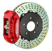 Load image into Gallery viewer, Brembo 89-94 Carrera/90-94 Carrera Rear GT BBK 4 Piston Cast 2pc 328x28 2pc Rotor Drilled-Red