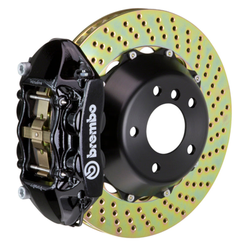 Brembo 96-05 550/575 (Excl. GTC) Rear GT BBK 4 Piston Cast 380x28 2pc Rotor Drilled-Black