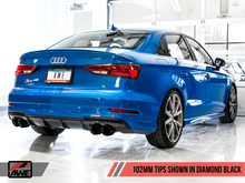 Load image into Gallery viewer, AWE Tuning Audi 8V S3 Track Edition Exhaust w/Diamond Black Tips 102mm