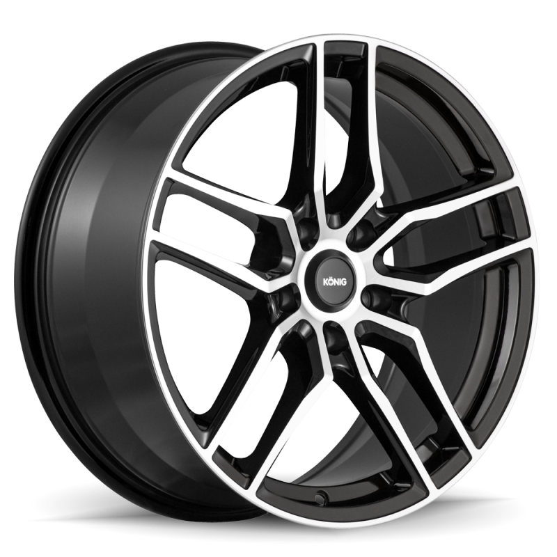 Konig Intention 20x8.5 5x120 ET40 Gloss Black / Machine Face