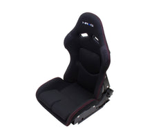 Load image into Gallery viewer, NRG FRP Bucket Seat - Reclinable (Black Cloth w/Red Stiting)