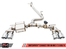 Load image into Gallery viewer, AWE Tuning Volkswagen Golf R MK7.5 SwitchPath Exhaust w/Chrome Silver Tips 102mm