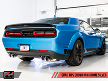 Load image into Gallery viewer, AWE Tuning 2015+ Dodge Challenger 6.4L/6.2L SC Track Edition Exhaust - Quad Chrome Silver Tips