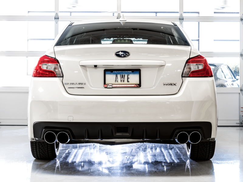 AWE Tuning 2015+ Subaru WRX VA Sedan Touring Edition Exhaust - Chrome Silver Tips (102mm)