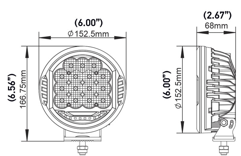 Hella 500 LED Driving Lamp - Single