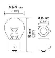 Load image into Gallery viewer, Hella Bulb 9507 24V 21W BAU15s S8 AMBER