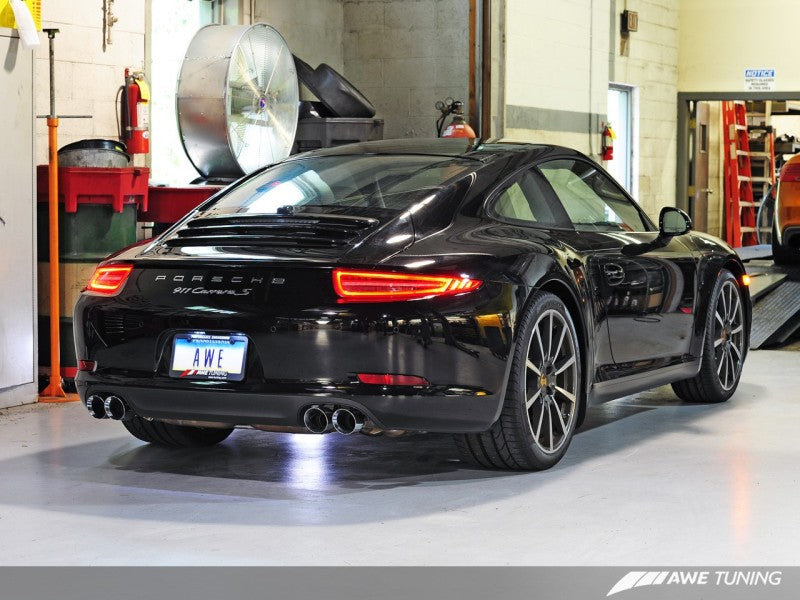 AWE Tuning Porsche 991 SwitchPath Exhaust for PSE Cars Diamond Black Tips