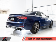 Load image into Gallery viewer, AWE Tuning Audi B9 S5 Coupe 3.0T Track Edition Exhaust - Diamond Black Tips (102mm)