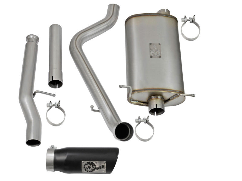 aFe MACHForce XP Exhausts Cat-Back Black Tip 09-17 GM Silverado 1500 4.3/5.3L RegCab SB/LB