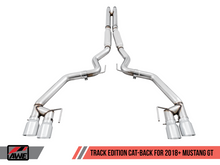 Load image into Gallery viewer, AWE Tuning 2018+ Ford Mustang GT (S550) Cat-back Exhaust - Track Edition (Quad Chrome Silver Tips)