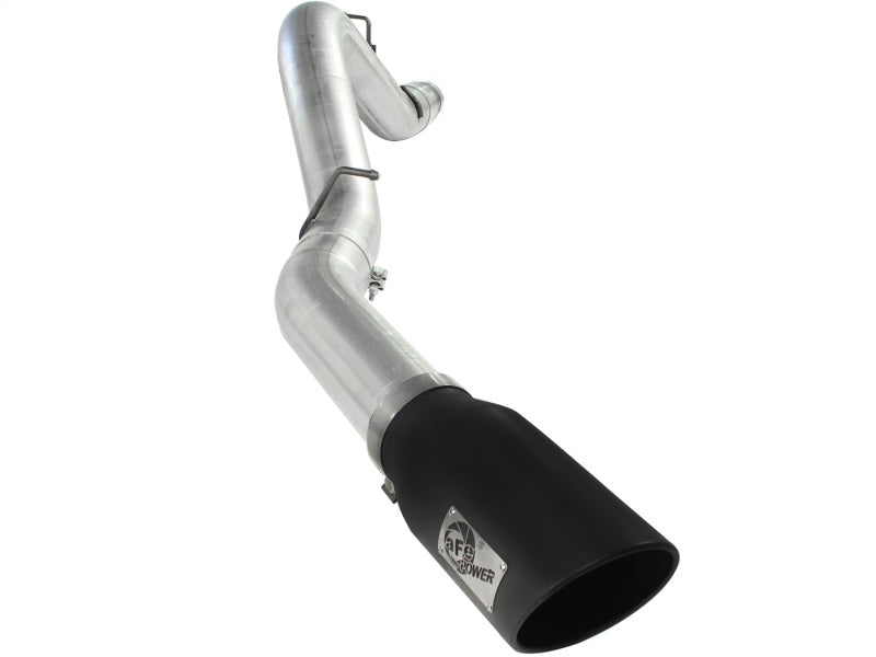 aFe Atlas Exhaust 5in DPF-Back Al Steel 11-13 GM Diesel Trucks V8-6.6L (td) LML (Blk Tip)