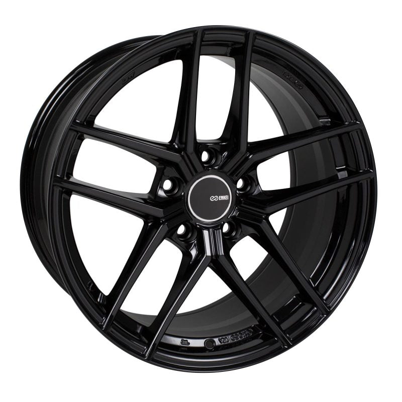 Enkei TY5 18x8 5x108 40mm Offset 72.6mm Bore Black Wheel