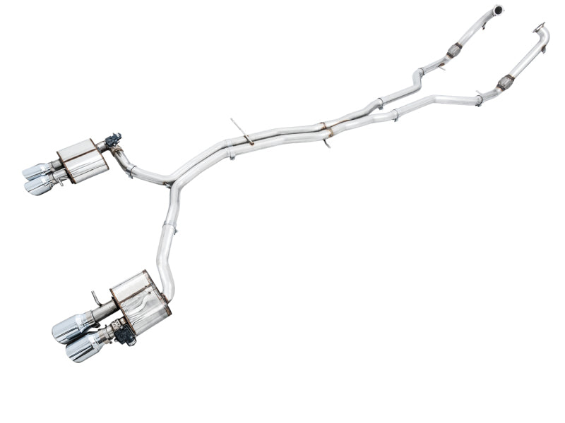 AWE Tuning Audi B9 S5 Sportback SwitchPath Exhaust - Non-Resonated (Silver 102mm Tips)