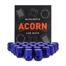 Load image into Gallery viewer, Mishimoto Steel Acorn Lug Nuts M14 x 1.5 - 24pc Set - Blue