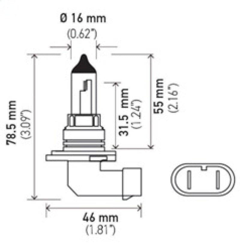 Hella Bulb 9006/HB4 12V 55W P22d T4 LONGLIFE