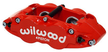 Load image into Gallery viewer, Wilwood Caliper-Narrow Superlite 4R - Red 1.12/1.12in Pistons 0.81in Disc