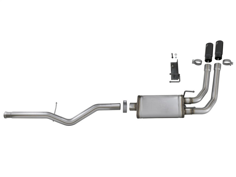 aFe Rebel Series 3in to 2.5in 409 SS Cat-Back Exhaust w/ Black Tips 09-18 GM Silverado/Sierra 5.4L